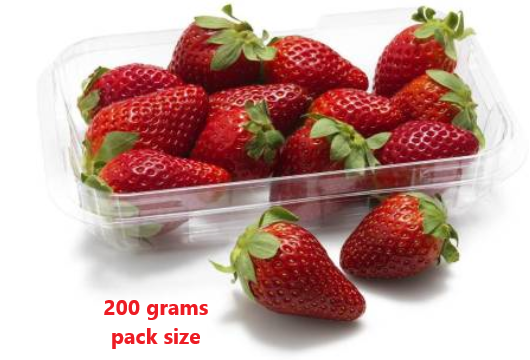 स्ट्रॉबेरी फलों की पैकिंग